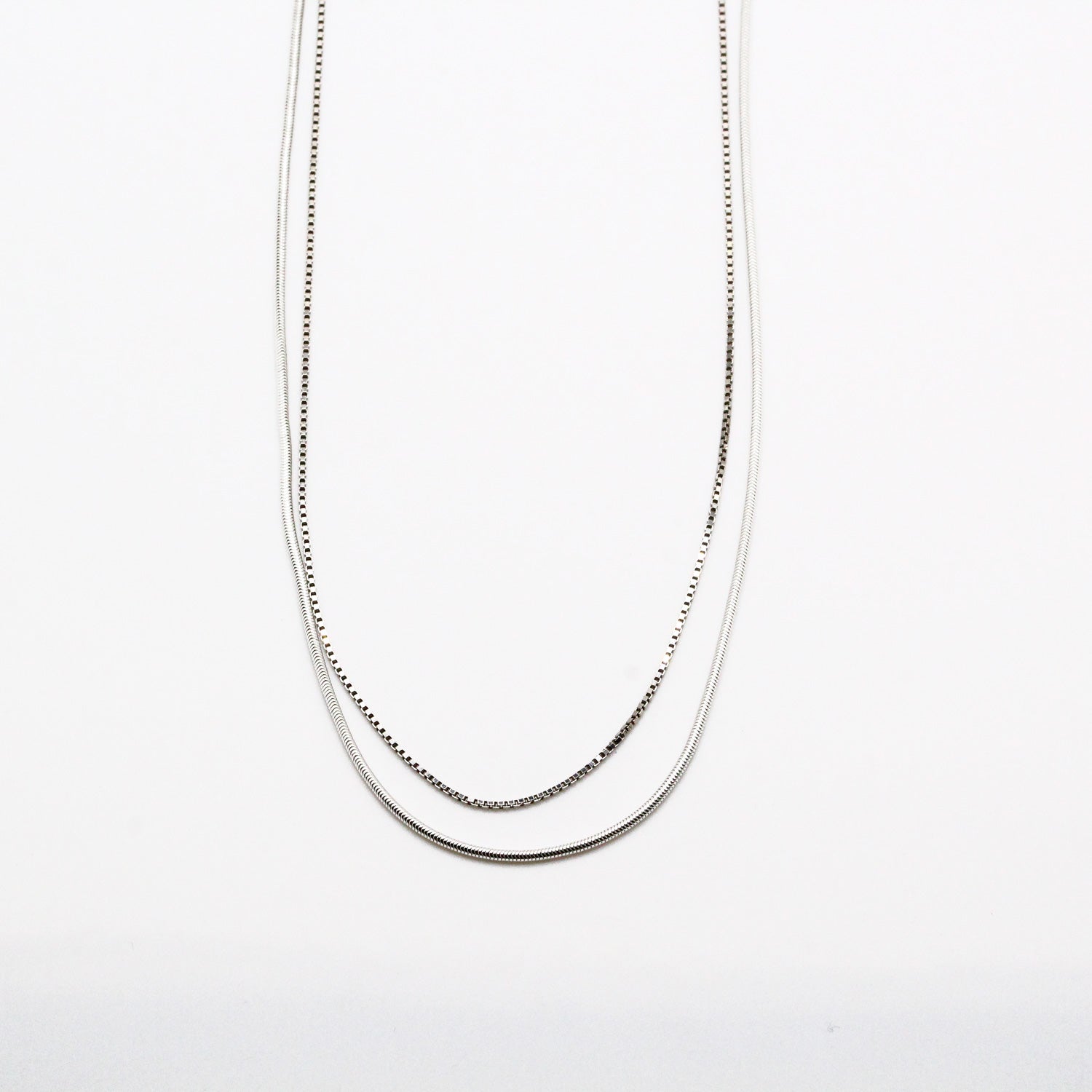 Silber Halsketten Set