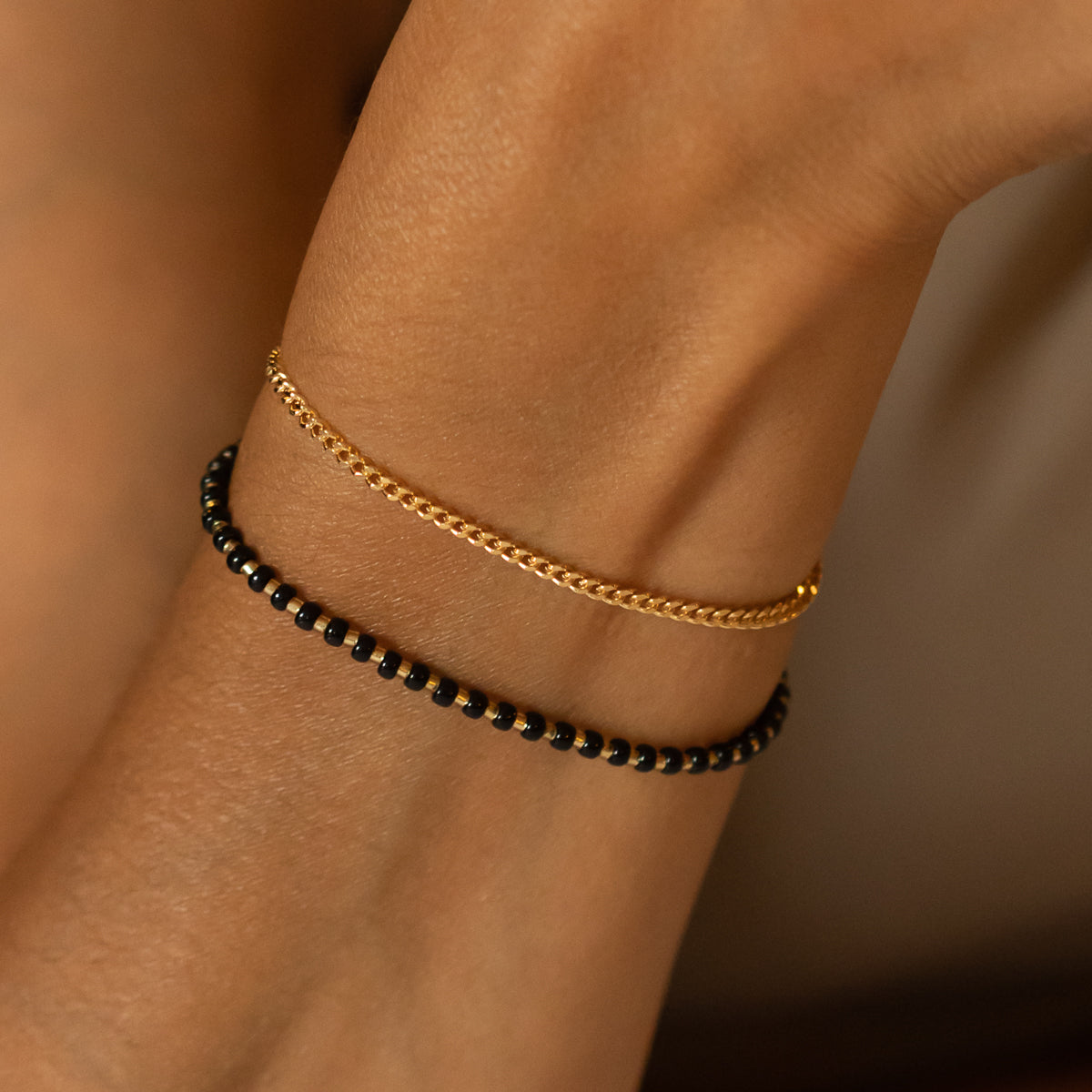 armband set gold schwarz