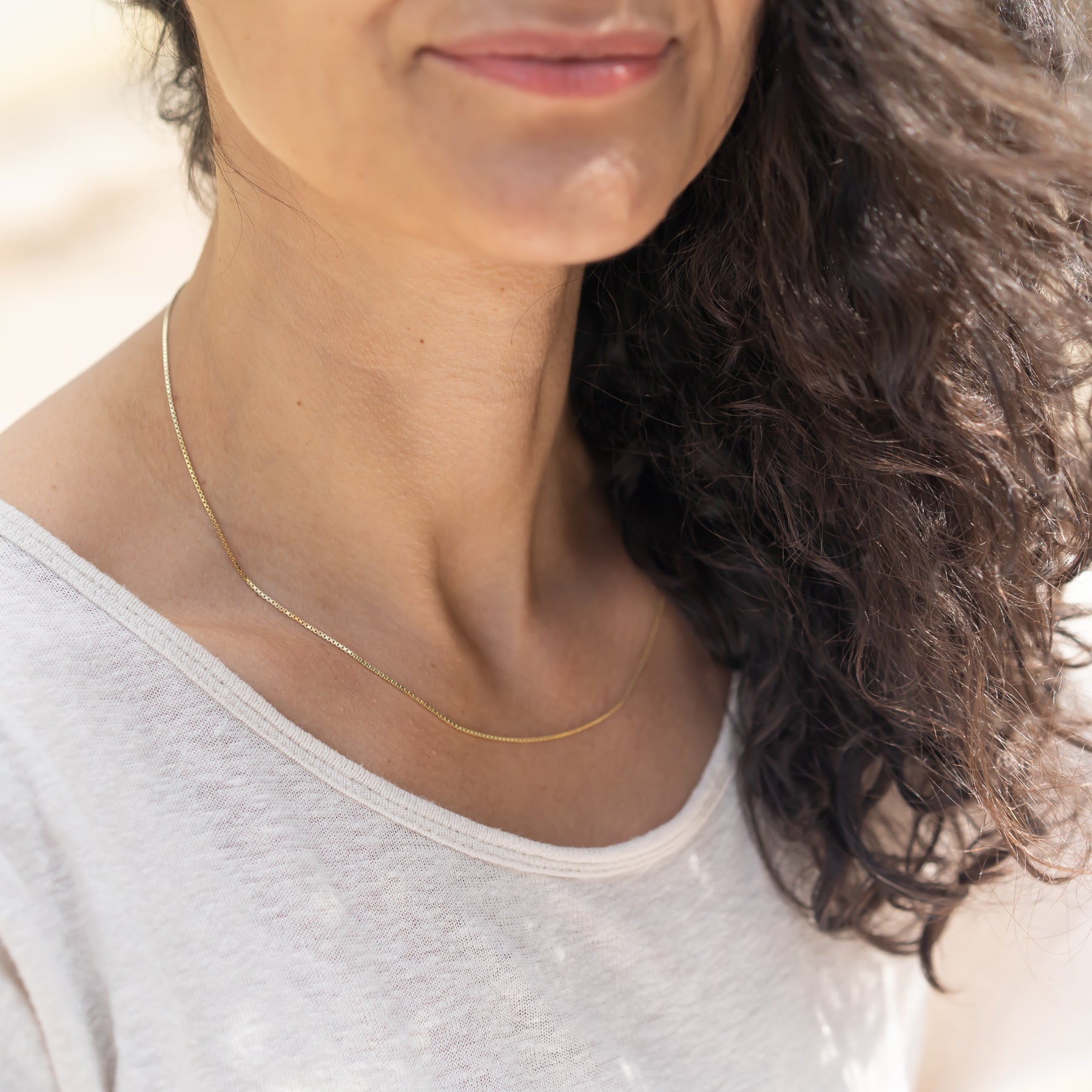feine damen Halskette venezianerkette goldkette