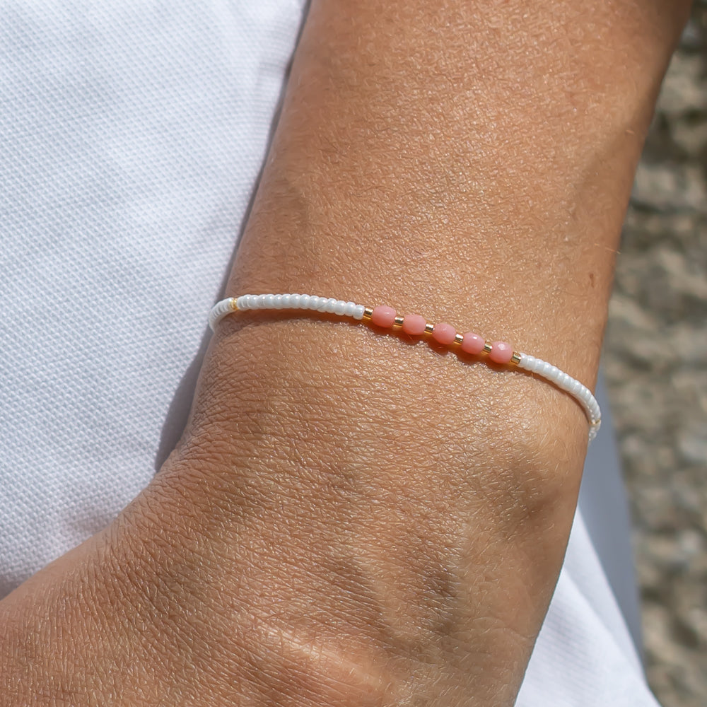 Perlenarmband Koralle