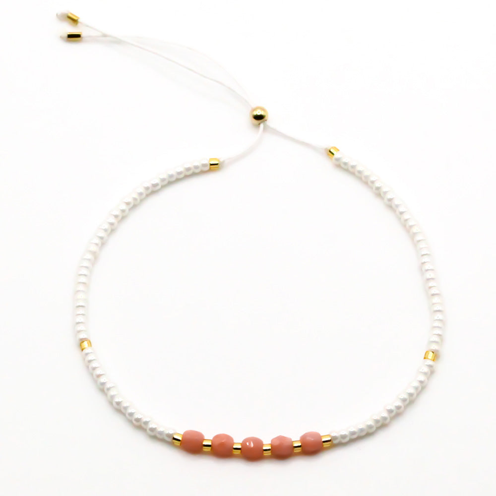 perlenarmband koralle apricot rosa