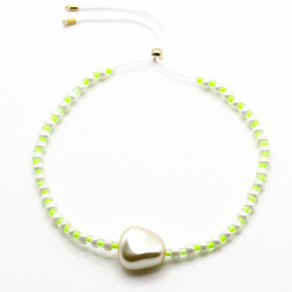 perlenarmband limettengrün