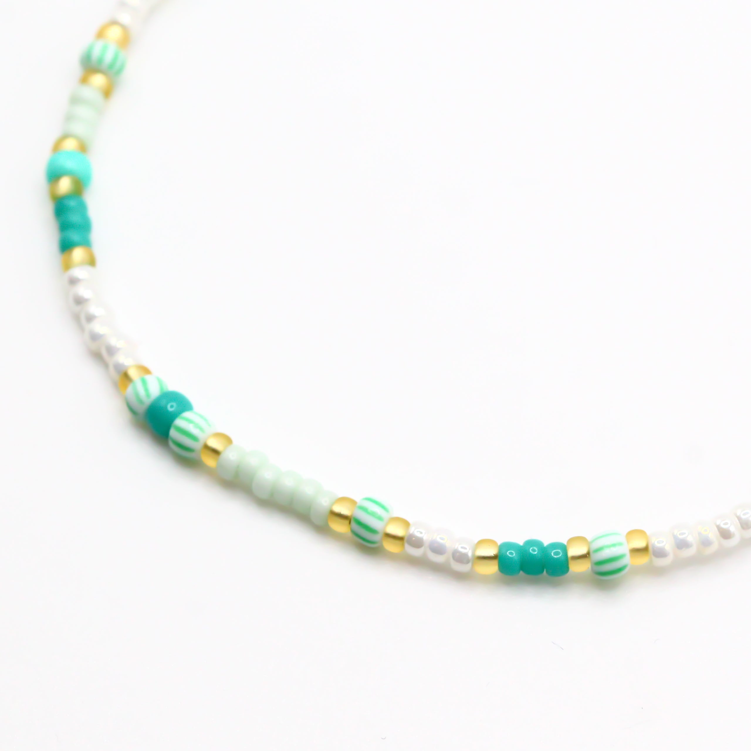 perlenarmband sommer mint perlen