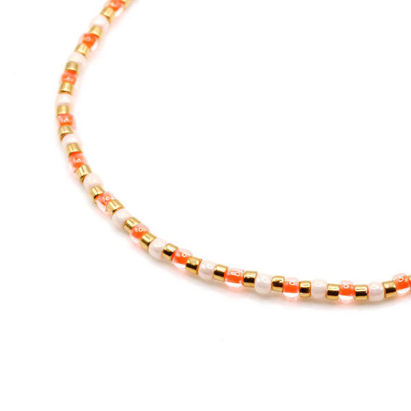 fusskette perlen apricot
