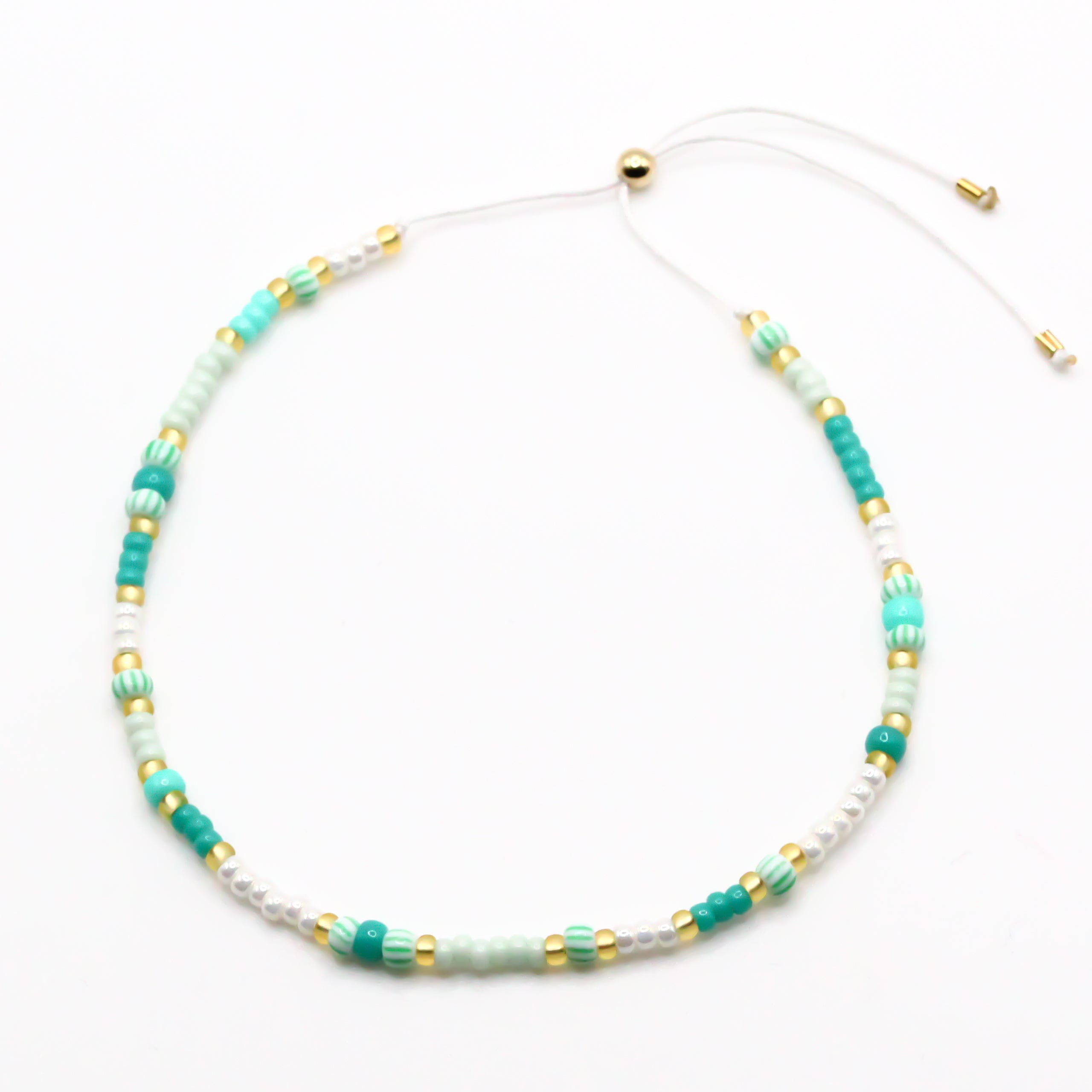 sommerarmband mint perlen